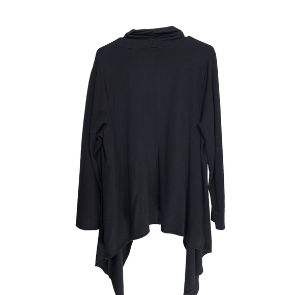 Torrid Women's Slub Drape Front Shawl Cardigan - 2 - Picture 4 of 5